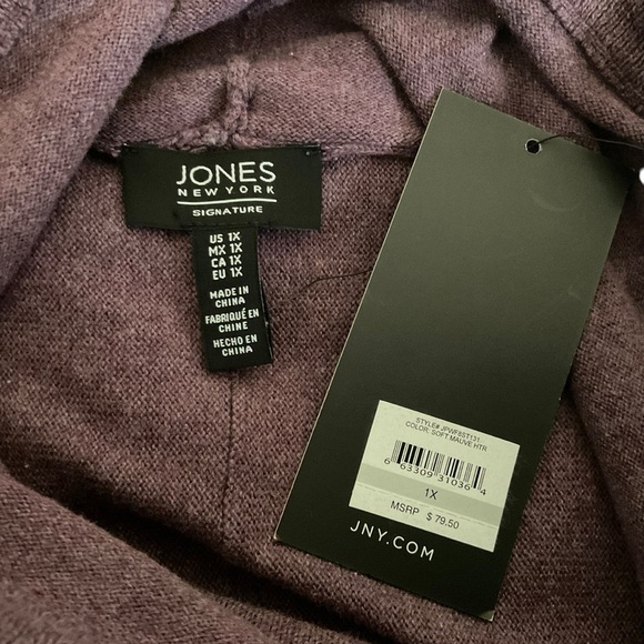 Jones New York Purple Cowl Neck Sweater - Picture 3 of 6